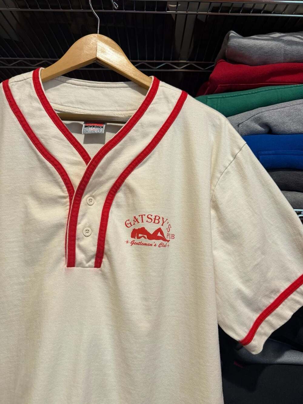 Vintage Rawlings Gatsby's Gentleman's Club Canton Ohio Baseball Jersey Mens XL